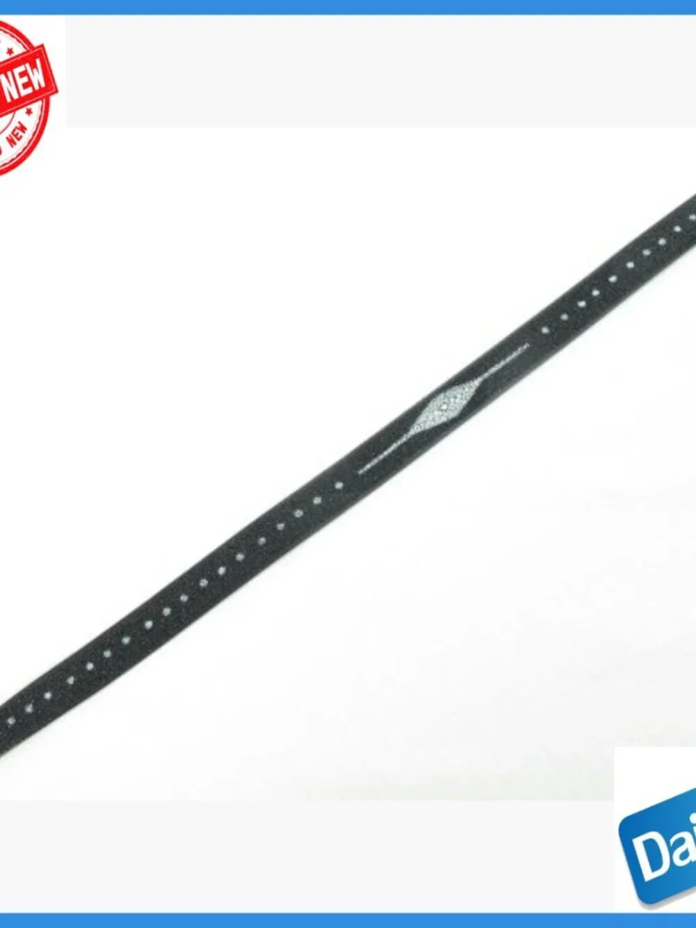 Genuine Stingray Skin Leather Belt with Auto Locking Buckle, Adjustable Fit